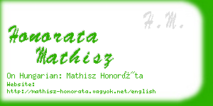 honorata mathisz business card